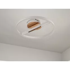   LED mennyezeti lámpa, 60W, 4000 lm, 3000K–6500K állítható, IP20, fém/akril 499x100 mm - J7306/W