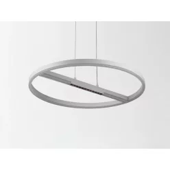   LED mennyezeti lámpa, 75W, 5700 lm, 3000K–6500K állítható, IP20, fém/akril Ø600 mm - J7307/W