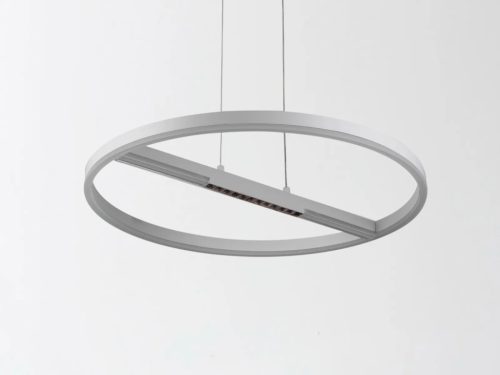 LED mennyezeti lámpa, 75W, 5700 lm, 3000K–6500K állítható, IP20, fém/akril Ø600 mm - J7307/W
