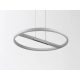 LED mennyezeti lámpa, 75W, 5700 lm, 3000K–6500K állítható, IP20, fém/akril Ø600 mm - J7307/W