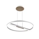 LED mennyezeti lámpa, 75W, 5700 lm, 3000K–6500K állítható, IP20, fém/akril Ø600 mm - J7307/W