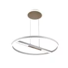 LED mennyezeti lámpa, 75W, 5700 lm, 3000K–6500K állítható, IP20, fém/akril Ø600 mm - J7307/W