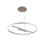 LED mennyezeti lámpa, 75W, 5700 lm, 3000K–6500K állítható, IP20, fém/akril Ø600 mm - J7307/W