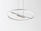 LED mennyezeti lámpa, 75W, 5700 lm, 3000K–6500K állítható, IP20, fém/akril Ø600 mm - J7307/W