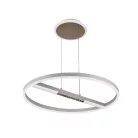 LED mennyezeti lámpa, 75W, 5700 lm, 3000K–6500K állítható, IP20, fém/akril Ø600 mm - J7307/W