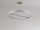LED mennyezeti lámpa, 95W, 7000 lm, 3000K–6500K állítható, IP20, fém/akril Ø800 mm - J7308/W