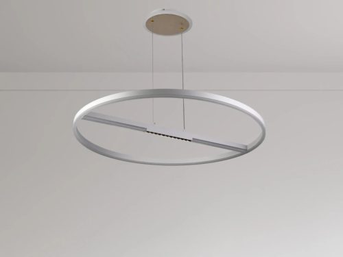 LED mennyezeti lámpa, 95W, 7000 lm, 3000K–6500K állítható, IP20, fém/akril Ø800 mm - J7308/W