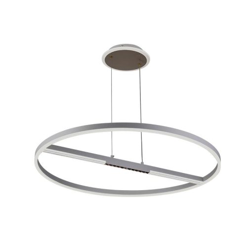 LED mennyezeti lámpa, 95W, 7000 lm, 3000K–6500K állítható, IP20, fém/akril Ø800 mm - J7308/W
