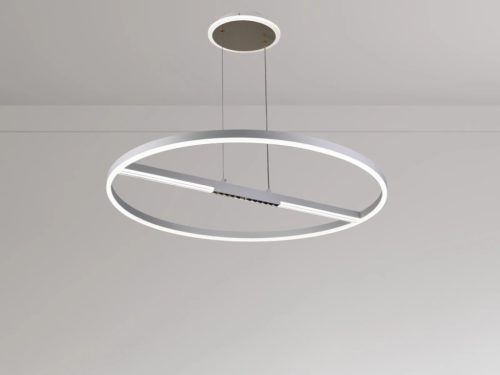 LED mennyezeti lámpa, 95W, 7000 lm, 3000K–6500K állítható, IP20, fém/akril Ø800 mm - J7308/W
