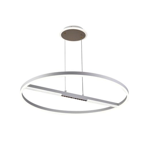 LED mennyezeti lámpa, 95W, 7000 lm, 3000K–6500K állítható, IP20, fém/akril Ø800 mm - J7308/W