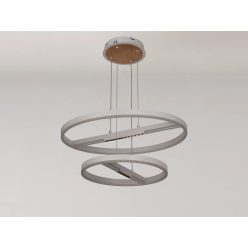   LED mennyezeti lámpa, 100W, 6500 lm, 3000K–6500K állítható, IP20, fém/akril Ø400+600 mm - J7309/W
