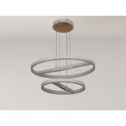   LED mennyezeti lámpa, 100W, 6500 lm, 3000K–6500K állítható, IP20, fém/akril Ø400+600 mm - J7309/W