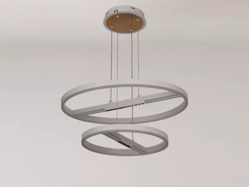 LED mennyezeti lámpa, 100W, 6500 lm, 3000K–6500K állítható, IP20, fém/akril Ø400+600 mm - J7309/W