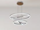 LED mennyezeti lámpa, 100W, 6500 lm, 3000K–6500K állítható, IP20, fém/akril Ø400+600 mm - J7309/W