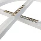 LED mennyezeti lámpa, 100W, 6500 lm, 3000K–6500K állítható, IP20, fém/akril Ø400+600 mm - J7309/W