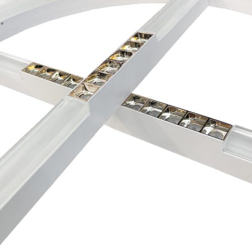 LED mennyezeti lámpa, 100W, 6500 lm, 3000K–6500K állítható, IP20, fém/akril Ø400+600 mm - J7309/W