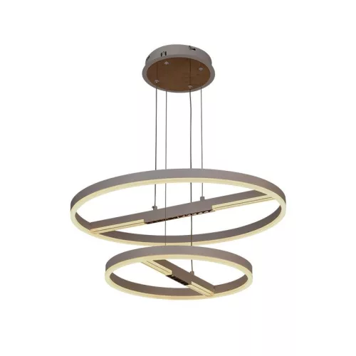 LED mennyezeti lámpa, 100W, 6500 lm, 3000K–6500K állítható, IP20, fém/akril Ø400+600 mm - J7309/W