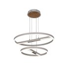 LED mennyezeti lámpa, 100W, 6500 lm, 3000K–6500K állítható, IP20, fém/akril Ø400+600 mm - J7309/W