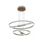 LED mennyezeti lámpa, 100W, 6500 lm, 3000K–6500K állítható, IP20, fém/akril Ø400+600 mm - J7309/W