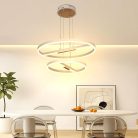 LED mennyezeti lámpa, 100W, 6500 lm, 3000K–6500K állítható, IP20, fém/akril Ø400+600 mm - J7309/W