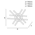 LED design mennyezeti lámpa 90W 6700lm 3000K–6500K IP20 - J7312/W