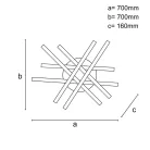 LED design mennyezeti lámpa 90W 6700lm 3000K–6500K IP20 - J7312/W