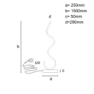 LED állólámpa 50W, 1500x290 mm, 3000K–6500K, dimmelhető, IP20 - JF2300/B