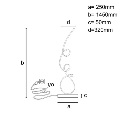LED állólámpa 80W, 1450x320 mm, 3000K–6500K, dimmelhető, IP20 - JF2301/BR