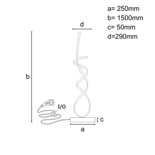 LED állólámpa 80W, 1500x290 mm, 3000K–6500K, dimmelhető, IP20 - JF2302/CH