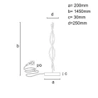 LED állólámpa 60W, 1450x250 mm, 3000K–6500K, dimmelhető, IP20 - JF2305/B