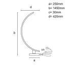 LED design állólámpa 75W 5000lm 3000-6500K dimmelhető IP20 1450x420mm - JF2306/B