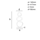 LED asztali lámpa 28W, 1700 lm, 3000K-6500K fényszínváltós, dimmelhető, IP20 - JT1300/B