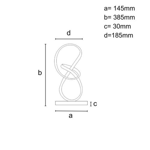 LED asztali lámpa 28W, 1700 lm, 3000K-6500K fényszínváltós, dimmelhető, IP20 - JT1302/B