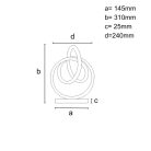 LED asztali lámpa 32W, 1900 lm, 3000K-6500K fényszínváltós, dimmelhető, IP20 - JT1304/B
