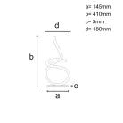 LED asztali lámpa 24W, 1400 lm, 3000K-6500K fényszínváltós, dimmelhető, IP20 - JT1307/CH