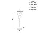 LED asztali lámpa 28W, 440x160 mm, 3000K–6500K, dimmelhető, IP20 - JT1308/S