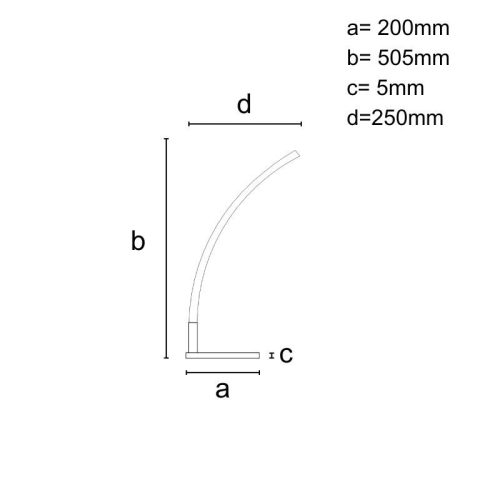 LED asztali lámpa 11W, 505x250 mm, 3000K–6500K, dimmelhető, IP20 - JT1309/B