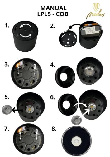 LED Lencse 15° fényeloszlás, LPL522C/LPL522CB kompatibilis mennyezeti lámpákhoz - L51015