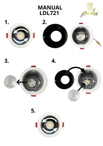 LED Lencse 15° fényeloszlású, LDL721 kompatibilis - L70715