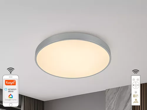 LED mennyezeti lámpa opál 48W dimmelhető Wifi távirányítóval IP20 fehér - LC902AS/SI