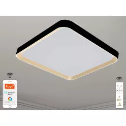   LED mennyezeti lámpa OPÁL fekete/aranysárga távvezérlővel, 48W, 5600 lm, 2700-6500K, IP20 - LC902MB/
