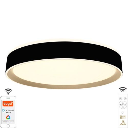 LED mennyezeti lámpa OPÁL fekete/aranysárga távvezérlővel, 48W, 5600 lm, 2700-6500K, IP20 - LC902MB