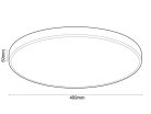 Intelligens dimmelhető mennyezeti LED lámpa 48W, 499mm átmérő, 2700K–6500K, IP20 - LC902MV