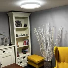 LED mennyezeti lámpa opál 48W dimmelhető Wifi távirányítóval IP20 fehér-kávé - LC902M