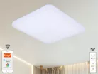 Intelligens dimmelhető négyzet mennyezeti LED lámpa 48W, 425x425x82 mm, 2700K–6500K, Wi-Fi, IP20 - L