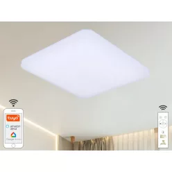   Intelligens dimmelhető négyzet mennyezeti LED lámpa 48W, 425x425x82 mm, 2700K–6500K, Wi-Fi, IP20 - L