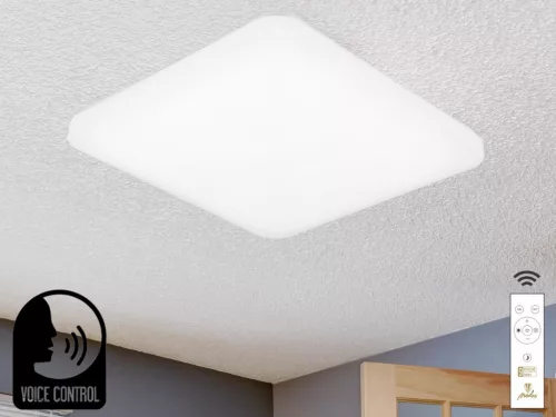Intelligens dimmelhető kör alakú mennyezeti LED lámpa 48W, 425x425x82 mm, 2700K–6500K, IP20 - LC902S