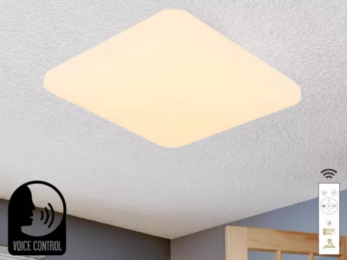 Intelligens dimmelhető kör alakú mennyezeti LED lámpa 48W, 425x425x82 mm, 2700K–6500K, IP20 - LC902S