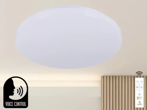 Intelligens dimmelhető kör alakú mennyezeti LED lámpa 48W, 499x80 mm, 2700K–6500K, IP20 - LC902SV