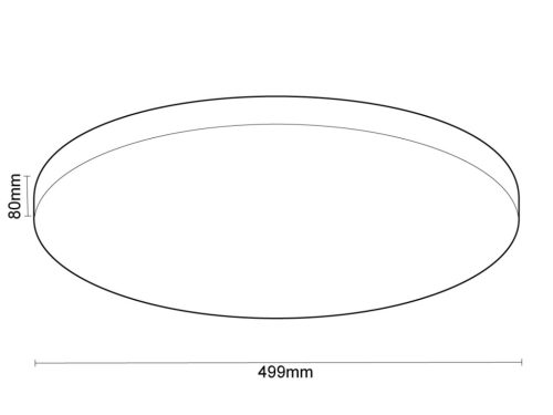 Intelligens dimmelhető kör alakú mennyezeti LED lámpa 48W, 499x80 mm, 2700K–6500K, Wi-Fi, IP20 - LC9
